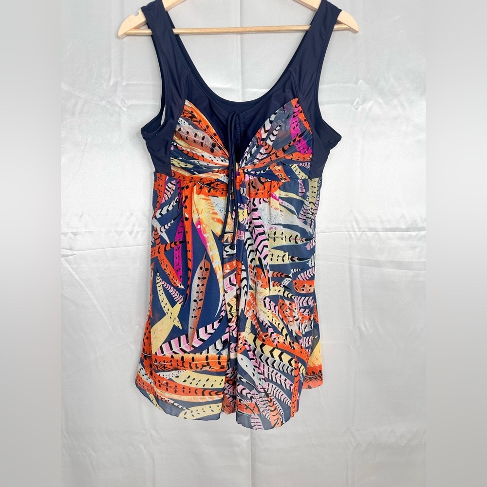Wantdo Women's Plus Size‎ Swim Dress Floral Swimsuit - Size 16-18